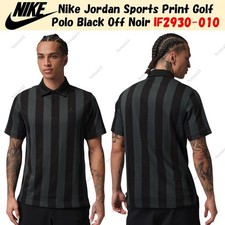 Nike Jordan Sports Print Golf Polo Black Off Noir IF2930-010 US Size