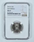 2010-D Washington Quarter Hot Springs America The Beautiful MS67 NGC
