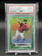 2022 Topps Chrome - #RA-SS Spencer Strider Green Rookie Auto /99 PSA 10