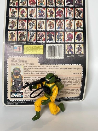 GI Joe ARAH Airtight v1 Complete with uncut file card.Original Owner-see notes