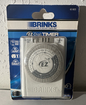Brinks EZ Dial Mechanical Timer Grounded Outlet 42-1023 New