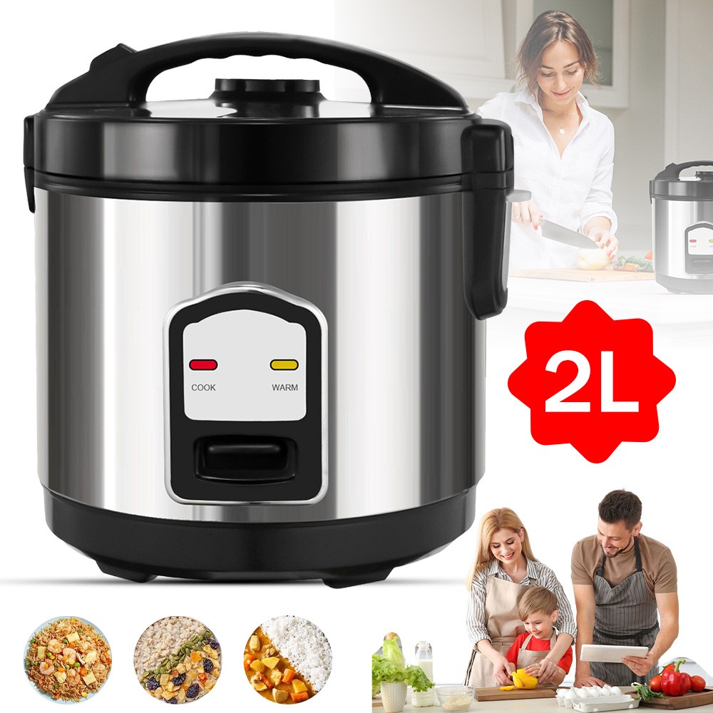 2Liter Reiskocher Multikocher Dampfgarer Reis Kochtopf Edelstahl Schnellkochtopf