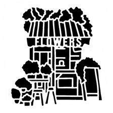 Really Great Stencils, Flower Shop Stencil, 6x6", Store, Toys, Flowers, Floral