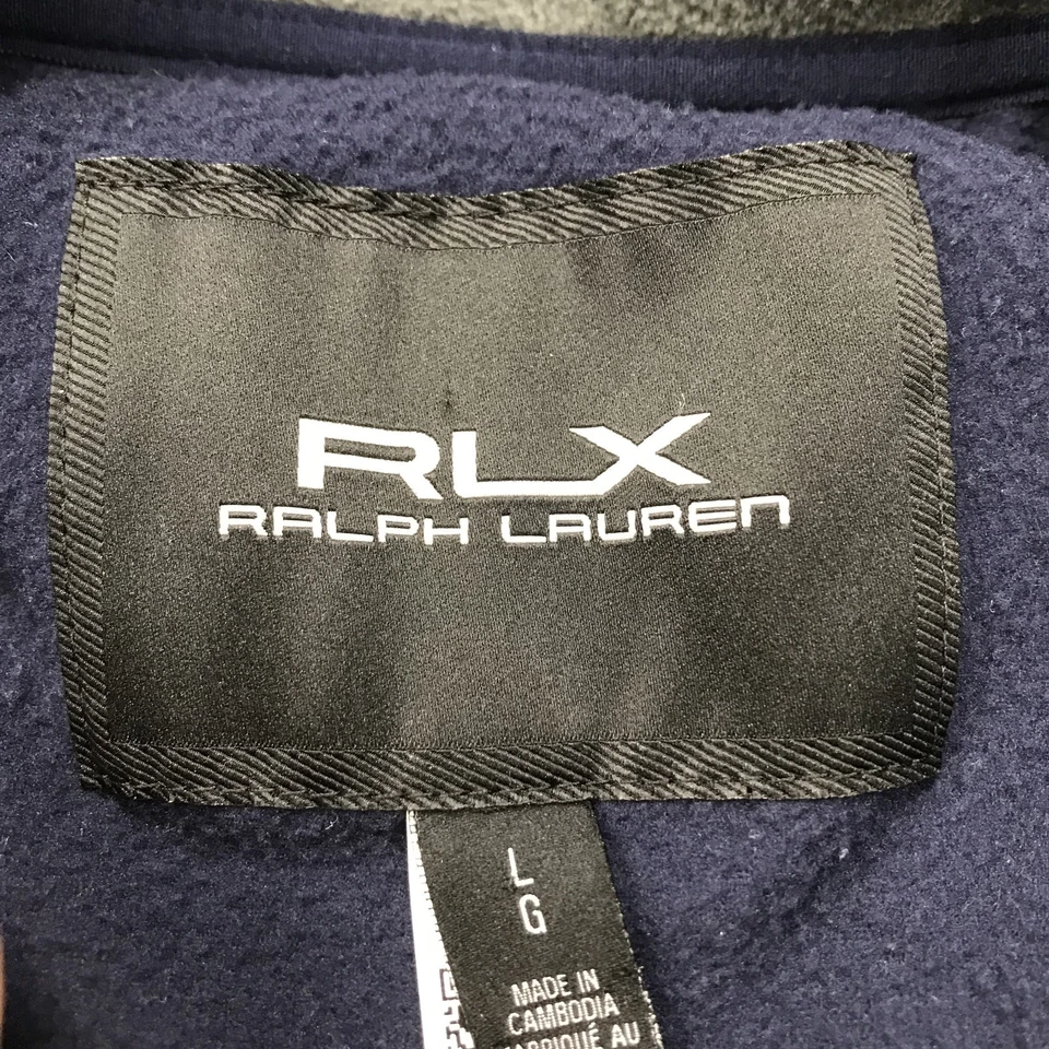RLX Ralph Lauren Chaleco Para Hombres Grande Azul Golf Senderismo Esquí 1/4 Cremallera Polar Pullover Foto 4 de 4