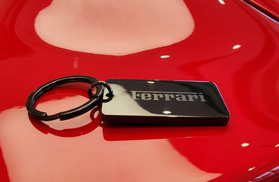 Ferrari key chain Premium Engraved Black Premium Metal Polished Keychain