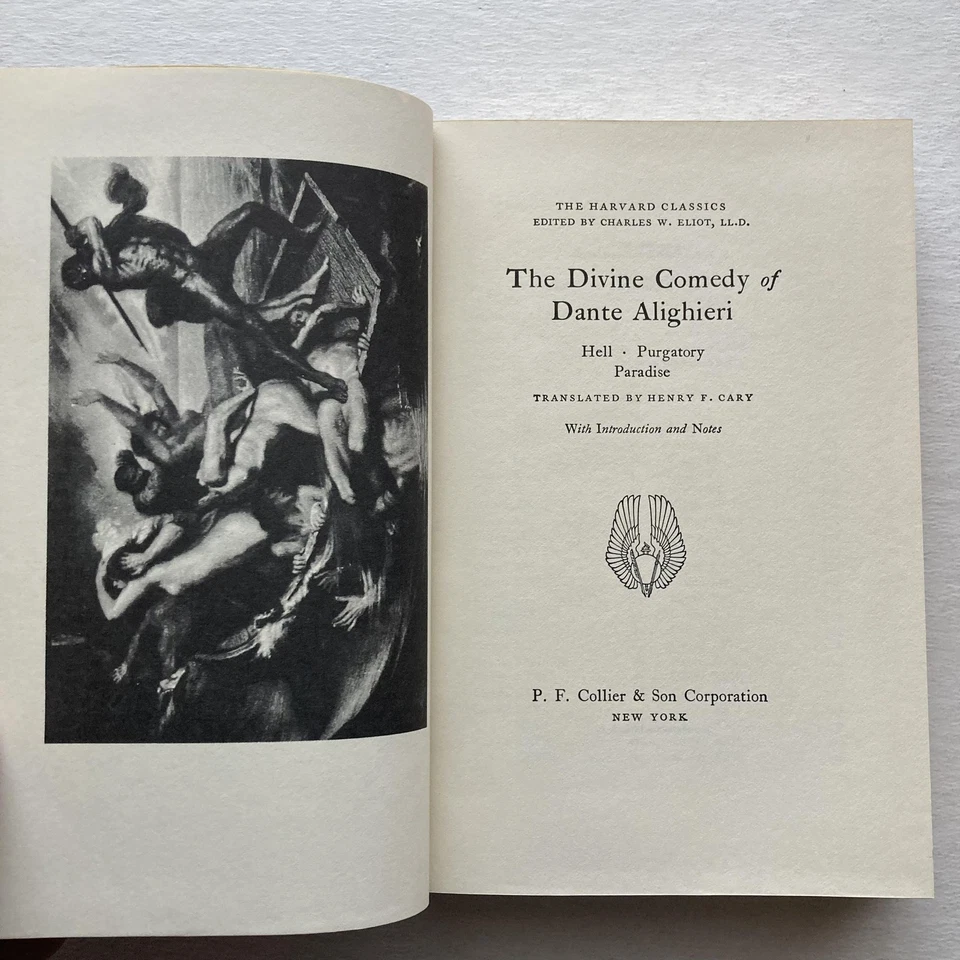 Vintage Divine Comedy Dante Harvard Classics Deluxe Edition 1969 Hardcover Cary - Image 4 of 4