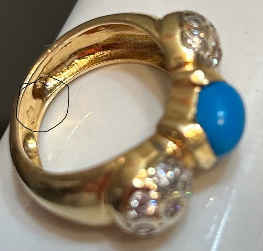 Solid Gold 18k chunky, statement  Yellow Gold Rin… - image 4