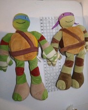 2014 Nickelodeon TMNT Teenage Mutant Ninja Turtles 24" Inches Plush Set Of 2 Lot