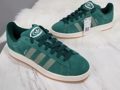 NEW NO BOX SIZE 13 Adidas Campus 00  Green Suede Originals Retro Flat Laces