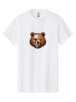 Bear-Skull-5 Mens Graphic Tee, 100% Cotton, Casual Summer Wear