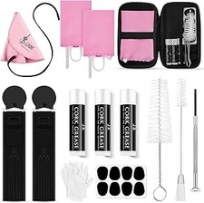 Boao 23 Pcs Clarinet Cleaning Kit All in One Accessories Set with Swab, Reeds, C