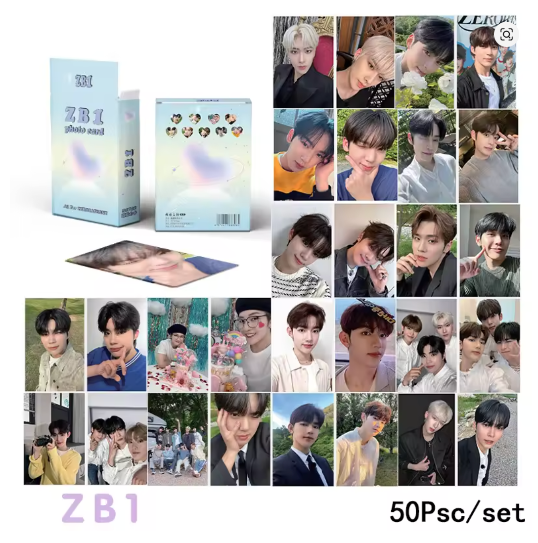 50 PCS SET ZB1 ALBUM CARD 3 INCH ZEROBASEONE LOMO CARD ZHANG HAO