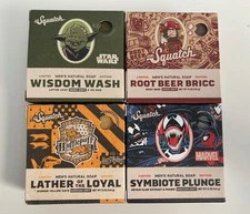 LOT OF 4 - Dr. Squatch Bars Soap  Wisdom Wash Root Beer Bricc Symbiote Plunge