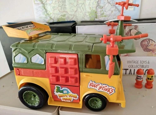 Vintage TMNT Ninja Turtles Figure Party Wagon 1989 Complete