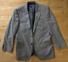 Jos. A. Bank Suit Jacket Signature - 41R Gray Wool Glen Plaid Prince of Wales