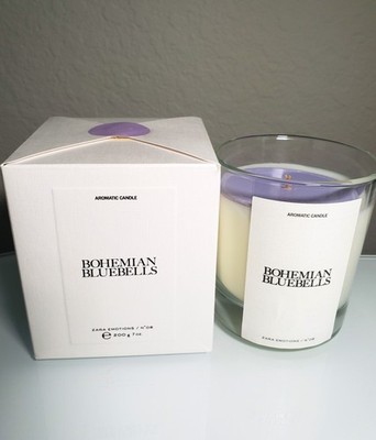 ZARA *BOHEMIAN BLUEBELLS* AROMATIC CANDLE 7.0 oz, Made in UK, SEALED