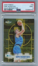 Dirk Nowitzki 2000 Topps Finest GOLD Refractor Dallas Mavericks 59/100 PSA 9