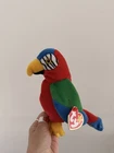 RARE VINTAGE TY Beanie Baby "Jabber" The Parrot Tropical Bird 1997