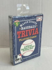 1996 Baseball MAJOR LEAGUE TRIVIA Bicycle 52 Playing Cards Deck NEW SEALED!
