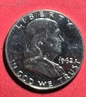 1962 US PROOF Franklin SILVER Half Dollar! Old US Coin!