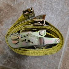 Ancra Yellow Cargo Load Strap 2” x 27’ Ratchet Tie Down WLL 1333 lbs