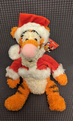 Tigger Plüsch Disney Store Exklusiv Weihnachten Stofftier Mütze 
