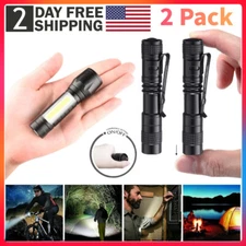 2pc 990000LM LED Flashlight Camping Torch Lamp Portable Outdoor Camping Hiking