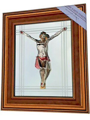 Wandbild 3D Creazioni Artistiche Italy Reliefbild Jesus Christus am Kreuz 38x44 