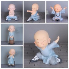1X Süß Buddha Statue Mönch Kung Fu Harz Kunst Kunsthandwerk Figur Ornament Dekor