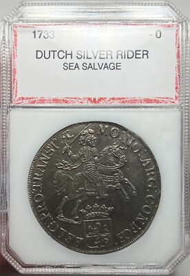 1733 Netherlands Dutch Silver Rider Sea Salvage Ex Vliegenthart