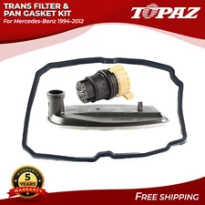 TOPAZ Auto Transmission Filter + Oil Pan Gasket + Plug Adapter for Mercedes