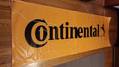 CONTINENTAL TIRES BANNER, 9.75 feet x 3 feet; NEW AND UNUSED ..