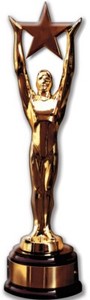 Star Award Mini Cardboard Cutout Trophy Standee *Damaged*