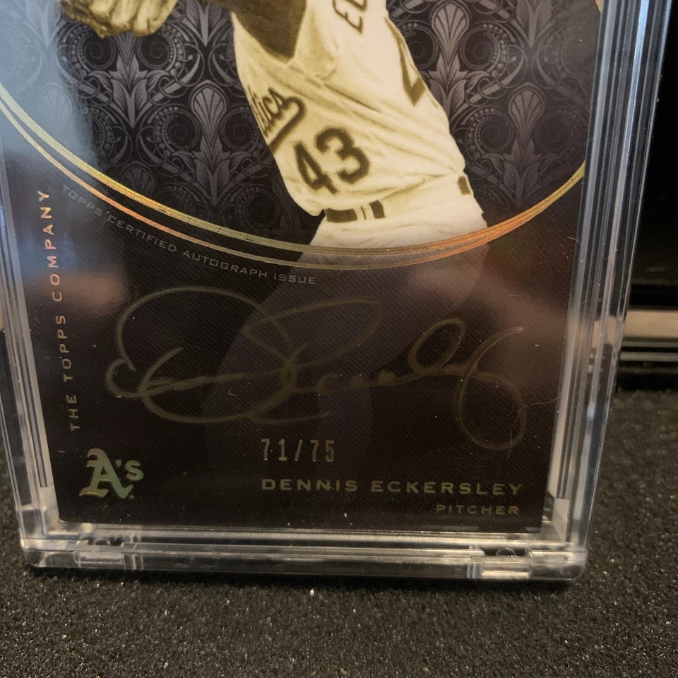 2016 Topps The Mint Dennis Eckersley Golden Engravings Auto #'ed 71/75 - Image 3 of 3