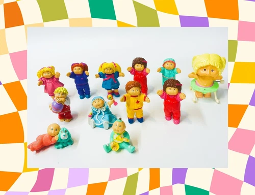 Cabbage Patch Kids Lot of 12 Mini PVC Figures Cake Boys Girls Pets Vintage 1980s
