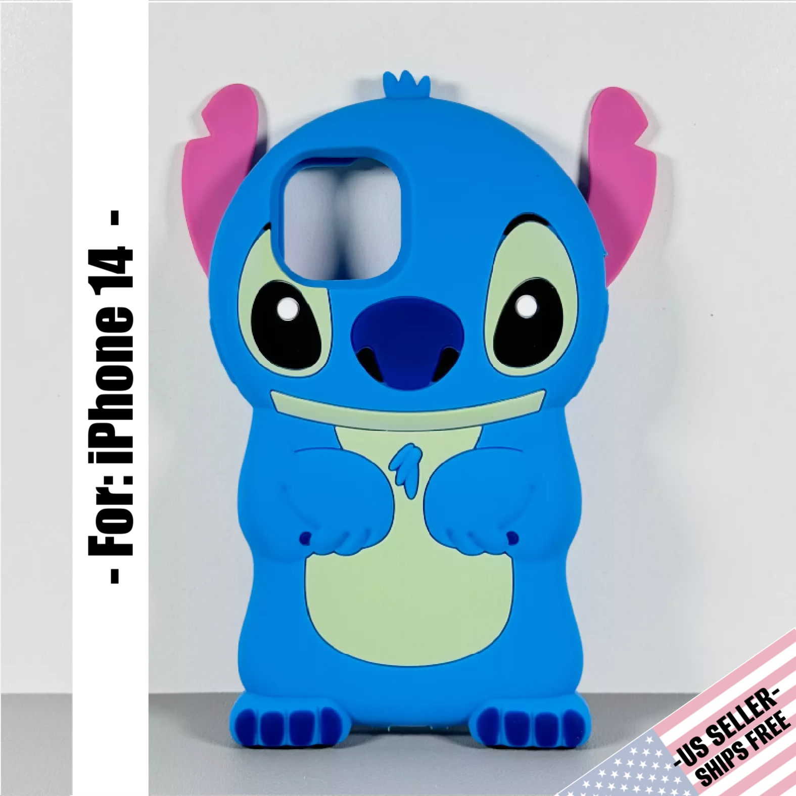 Custom Case for iPhone 14: Beloved Blue Alien | Cartoon Character | 3D Design