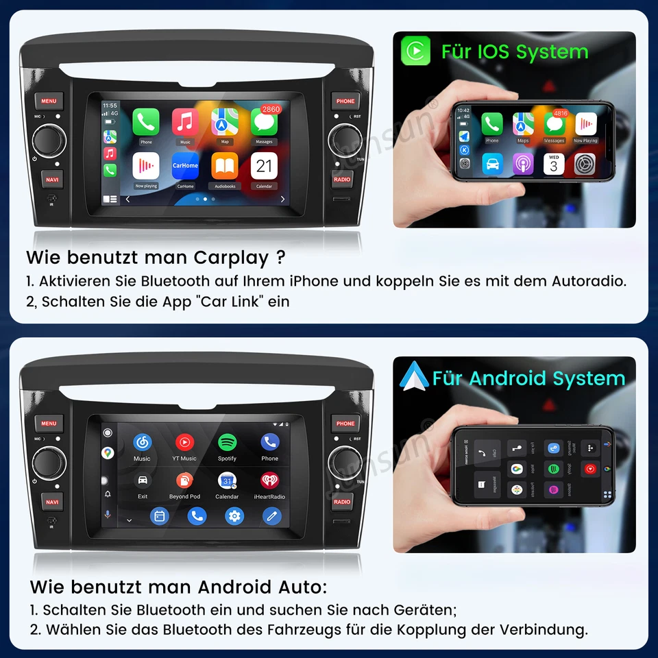 2+64GB Für Lancia Ypsilon 2012-2020 Carplay Android 14 Autoradio GPS NAVI DAB BT - Bild 4 von 4