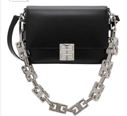 Givenchy GV4 Large Silver G Cube Chain Handbag $2495