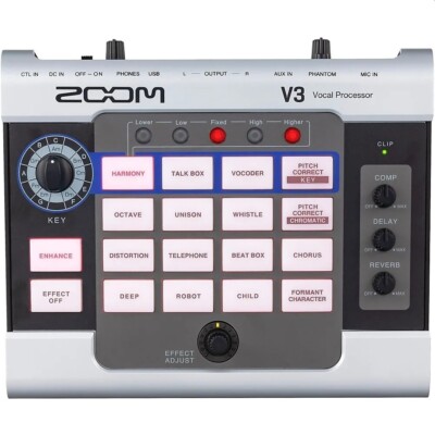 ZOOM V3 Compact Vocal Processor with Built-in Multi-Effects