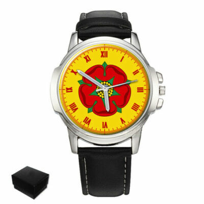 LANCASHIRE COUNTY FLAGGE HERREN HERREN ARMBANDUHR GEBURTSTAGBESTES GESCHENK GRAVIERT