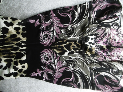 Luxuriös: Kleid von roberto cavalli  Animalprint+Paisley  Gr42It/36  Top Zustand