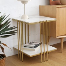 Kleiner Beistelltisch aus nordischem Marmor, Sofaecke, kleiner Couchtisch Eisen