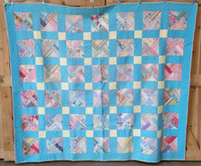 Vintage Hand-Stitched Patchwork Quilt 89x76