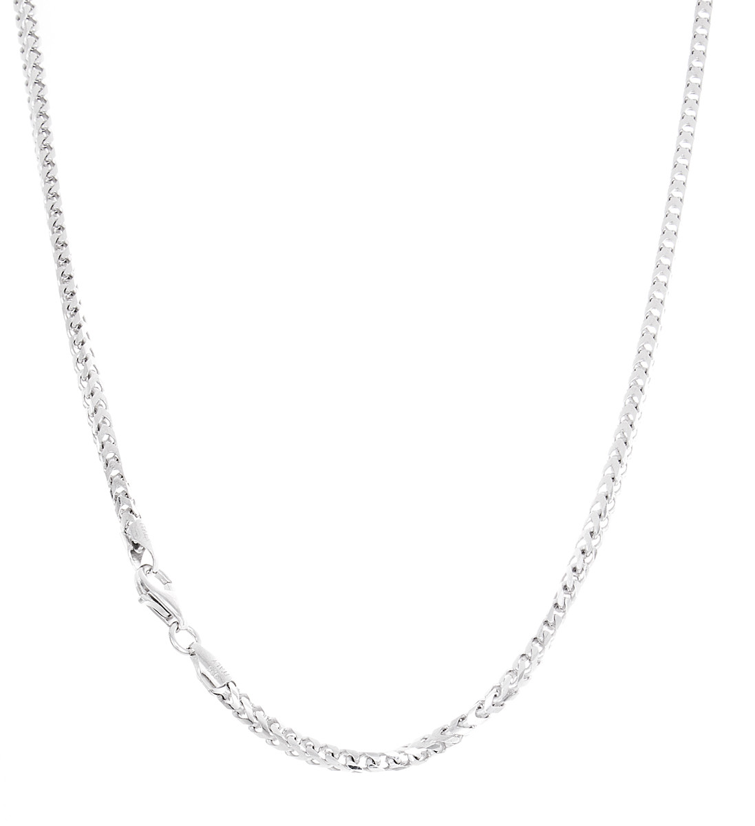 Ожерелье-цепочка Унисекс из стерлингового серебра 3 мм длиной 20 дюймов в стиле Франко 10390₽