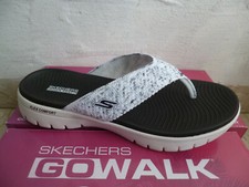 Skechers Zehenstegpantoletten Pantolette Pantoletten Badepantoletten weiß NEU!