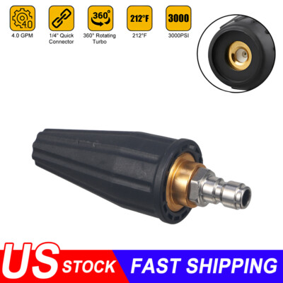 #ad 1 4quot; High Pressure Washer Rotating Turbo Nozzle Spray Tip 4.0 GPM 4000PSI $6.90