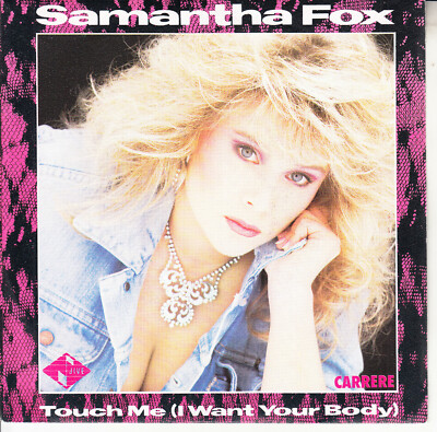 SAMANTHA FOX  Touch Me (I Want Your Body) PICTURE SLEEVE 7'' 45 rpm record NEW