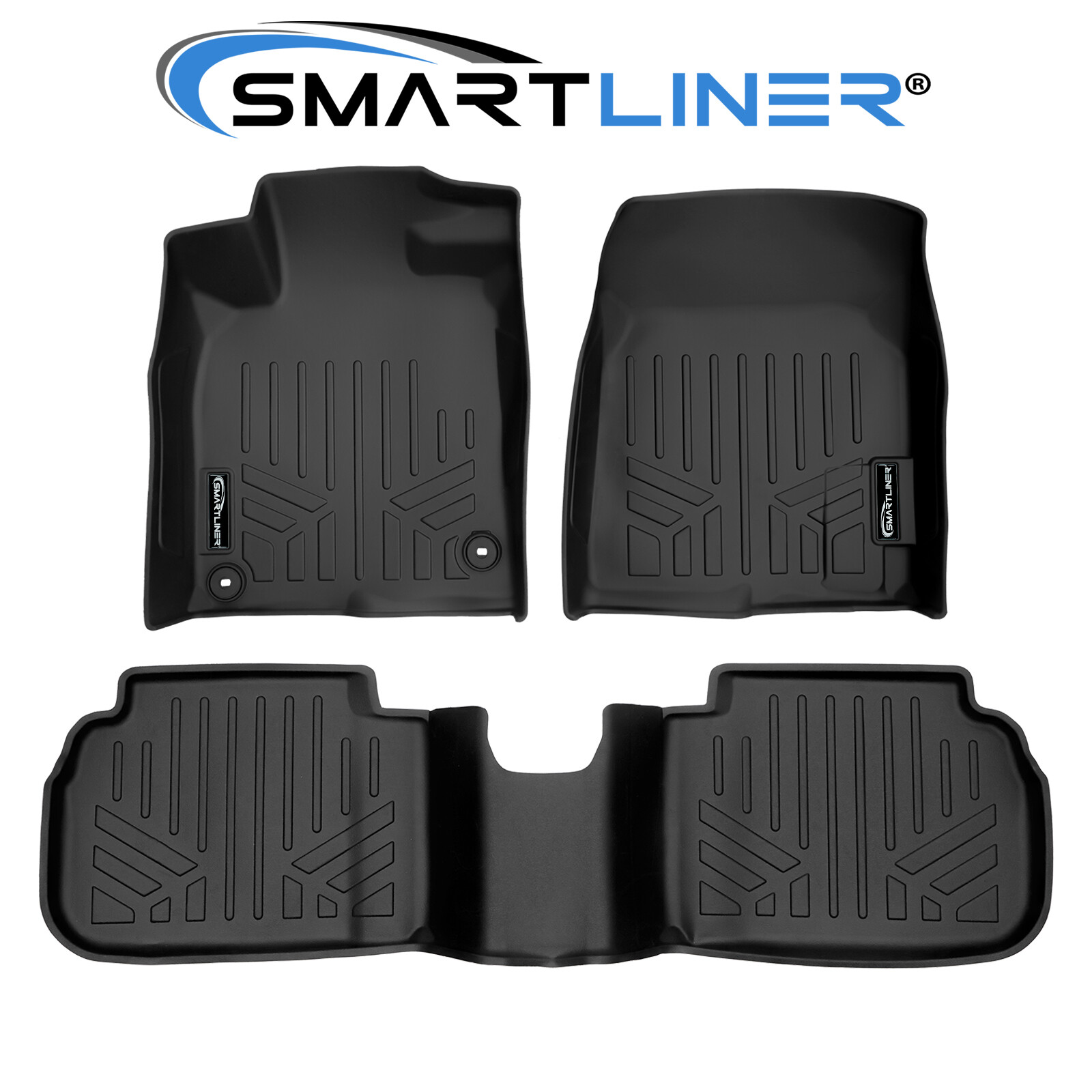 SMARTLINER 2 Row Floor Mats For 2022-2025 Honda Civic (with 2nd Row USB Ports)