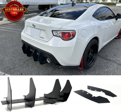 3 Pcs Rear Bumper Splitter Winglet Spats Diffuser Aprons For 13-20 FRS BRZ 86