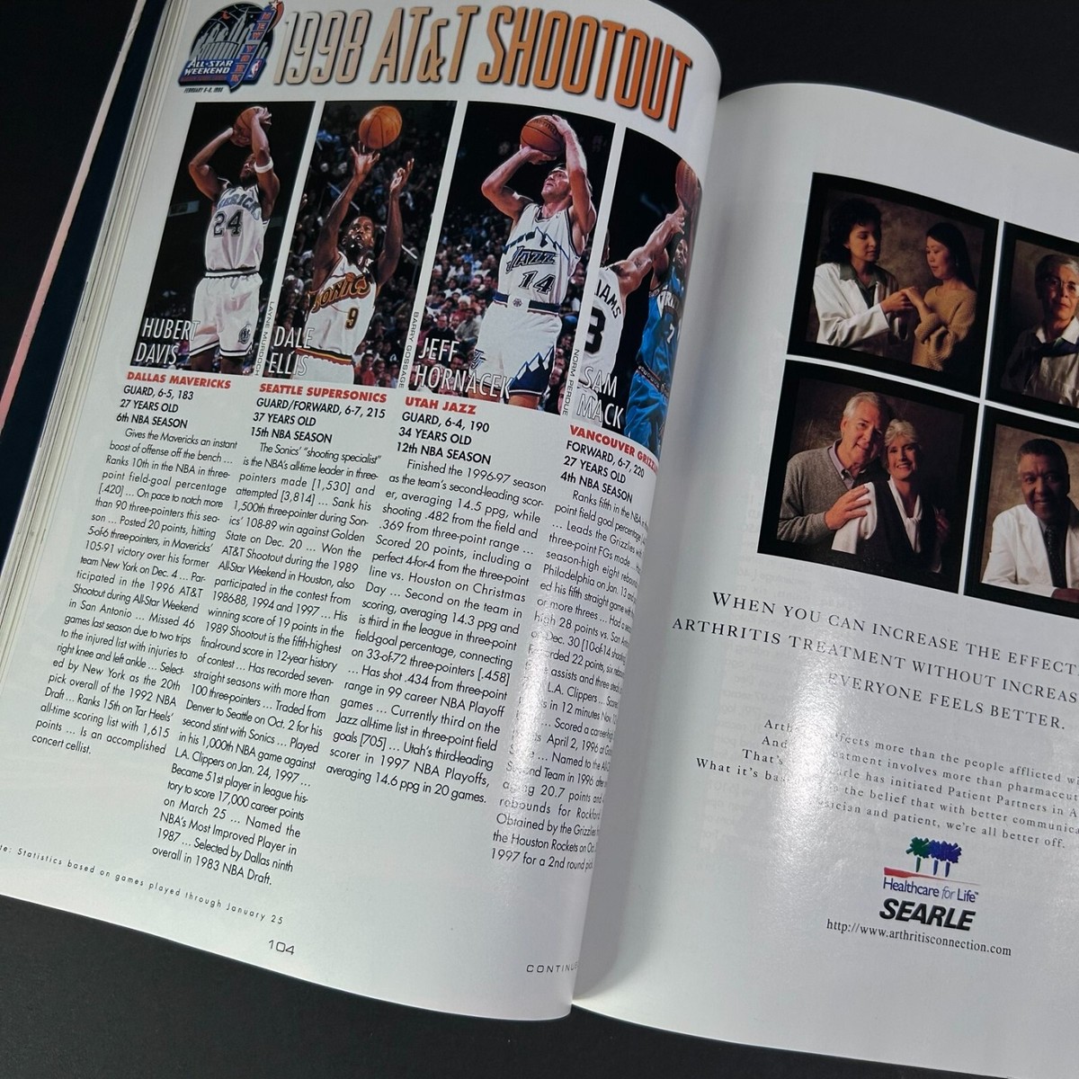 1998 NBA All-Star Program – Kobe Bryant 1st All-Star Game NYC